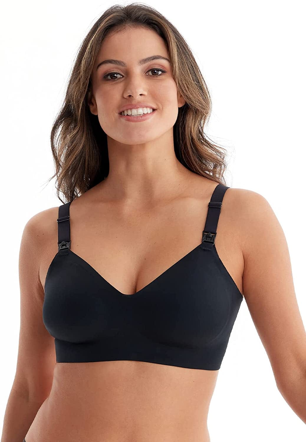 Seamless Bra Nursing Bra for Breastfeeding Pregnancy Bralette Inlcuding Extenders & Clips