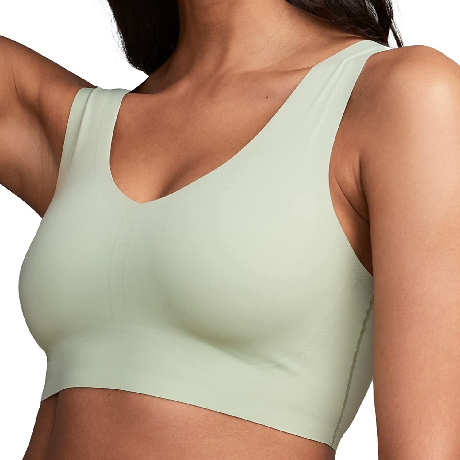 Seamless Bralette - Bralettes for Women, Wireless Bra, Invisible Bra, Sexy Bra - Regular & plus Size Bras for Women Laurel Green / Plus / X-Small