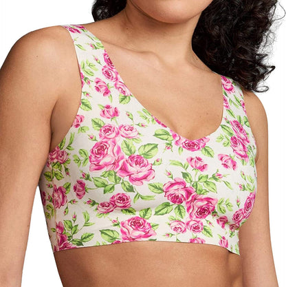Seamless Bralette - Bralettes for Women, Wireless Bra, Invisible Bra, Sexy Bra - Regular & plus Size Bras for Women Picnic Rose / Plus / X-Large