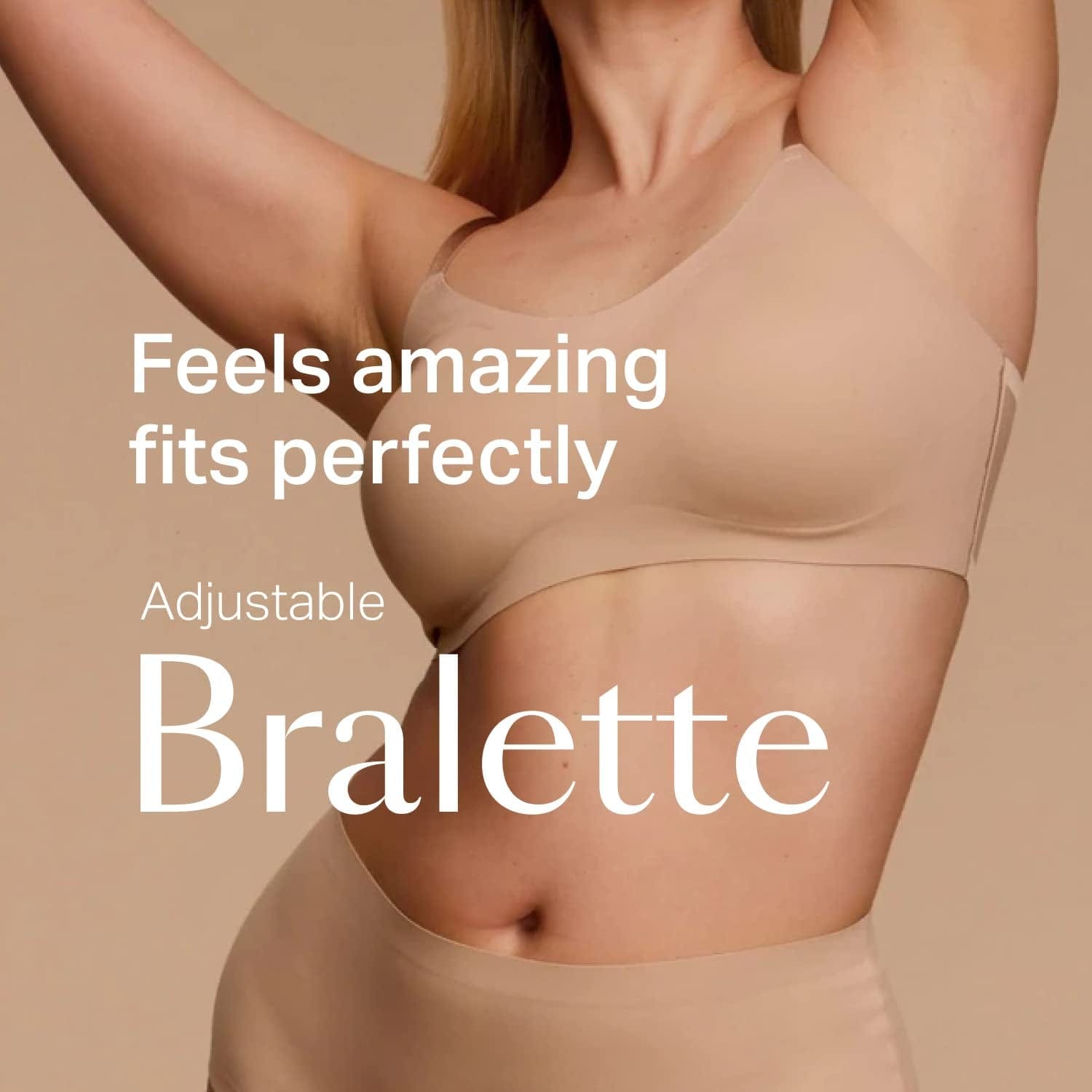 Seamless Bralette with Adjustable Straps: Black/Nude Bralettes for Women, Wireless Bra for Women, Bralette Seamless Bra