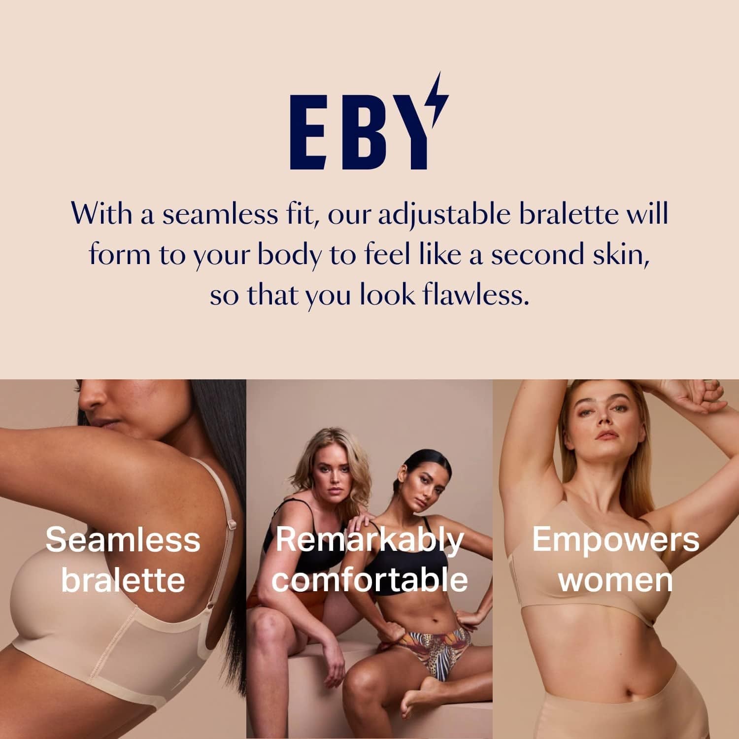 Seamless Bralette with Adjustable Straps: Black/Nude Bralettes for Women, Wireless Bra for Women, Bralette Seamless Bra