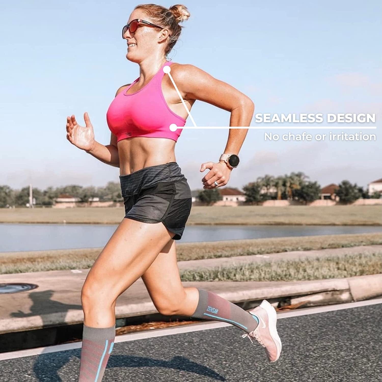 Seamless Sports Bra for Women - Racerback, Impact, Running Support Bras