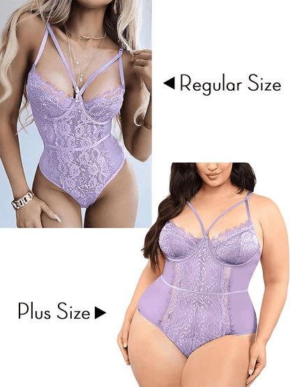 See through Lingerie,V-Neck Lace Babydoll,Sexy Lingerie Women,One Piece Bodysuit Apparel & Accessories > Clothing > Underwear & Socks > Lingerie Kylie Max   