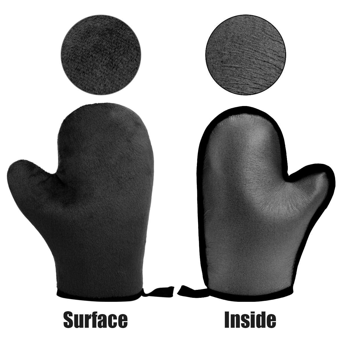 Self Tanning Mitt Tan Mitt Tanning Mitt Applicator with Thumb and Face Applicator Mitt Washable Reusable Sunless Tanner Mitt Tools Set for Mousse, Lotion, Spray and Oil（Black） Health & Beauty > Personal Care > Cosmetics > Cosmetic Tools > Skin Care Tools KRTOTAI   