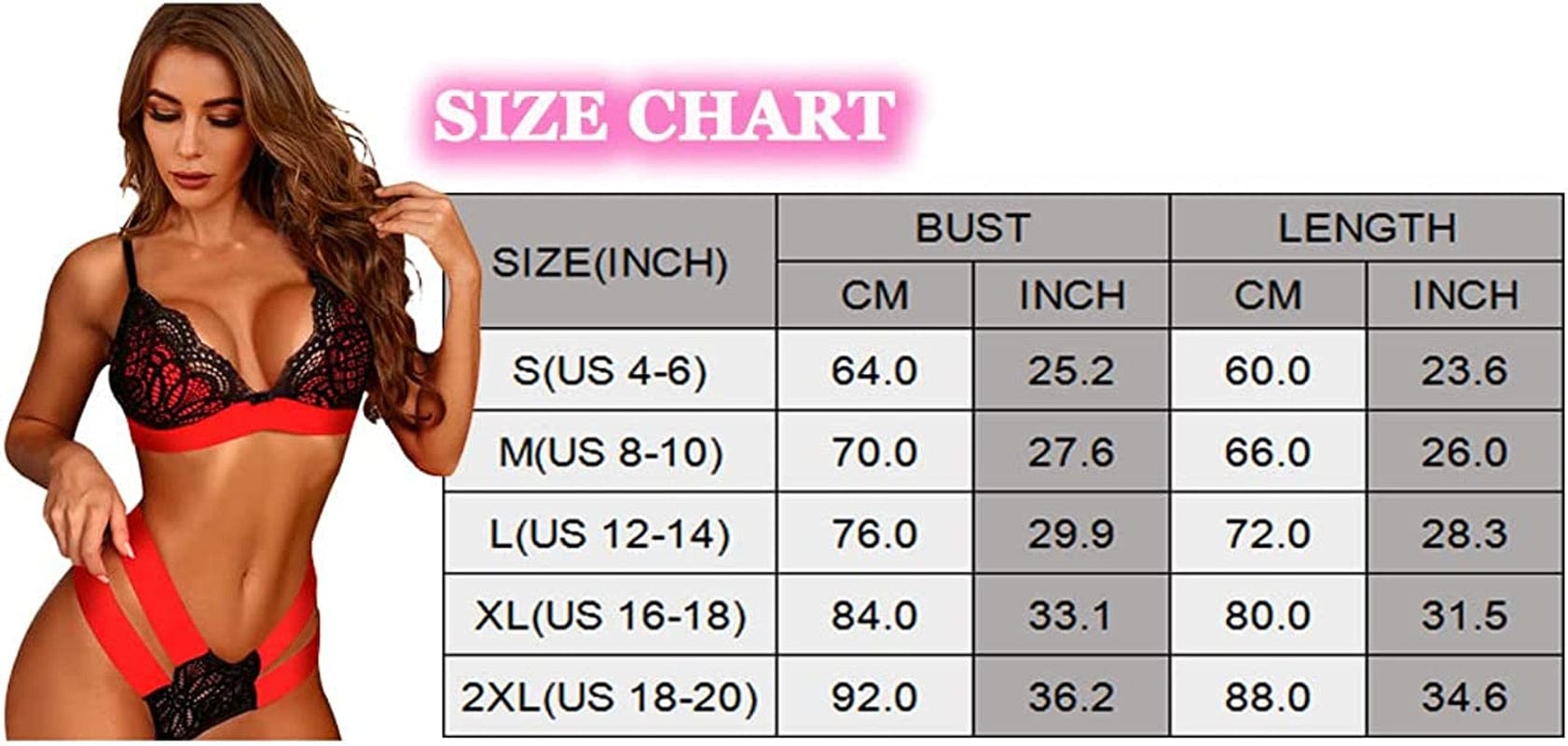 SELINK Women Sexy Lace Lingerie Set Strappy Bra and Panty Set Two Piece Babydoll
