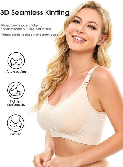 Seramera Maternity & Nursing Bra for Pregnancy and Breastfeeding, Low-Impact Sports & Sleep Bra with Support for Women