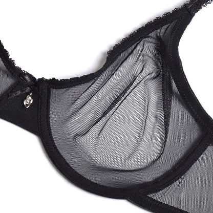 Sexy Sheer See through Bras Unlined Underwire Lace Mesh Non Padded Ultra Thin Clear Bralette