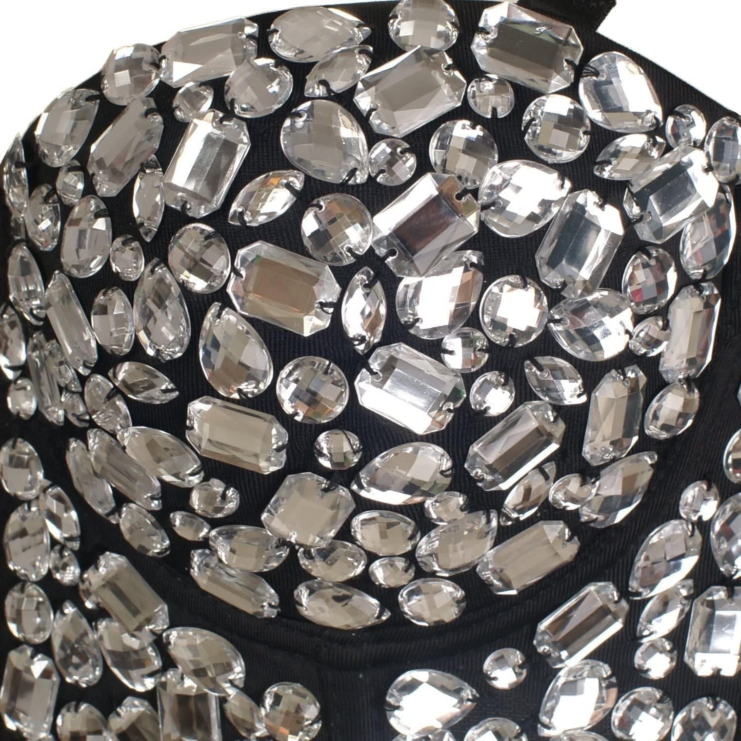 She'Smoda Women'S Rhinestone Beaded Push up Bustier Club Party Crop Top Vest