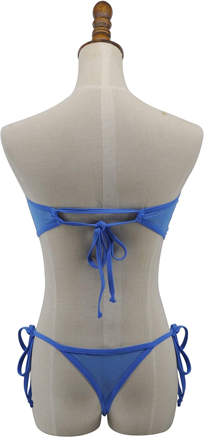 Sheer Bikini See through Bikinis Bandeau Top Mini Brazilian Thong Bottom Micro Mesh Bathing Suit