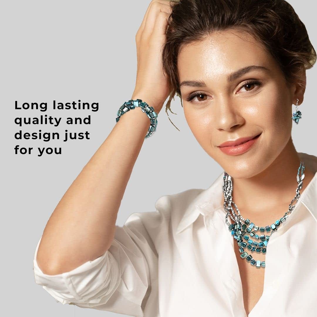 Shop LC Handmade Chunky Beaded Jewelry for Women Seed Bead Necklace Bracelet Earrings Sets Boho Beach Summer Gifts