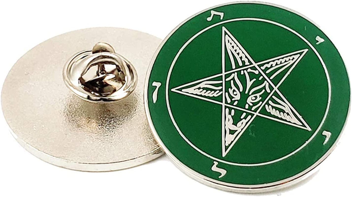 Sigil of Baphomet Church of Satan Lapel Pins Green