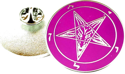 Sigil of Baphomet Church of Satan Lapel Pins Pink