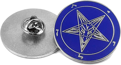 Sigil of Baphomet Church of Satan Lapel Pins Blue