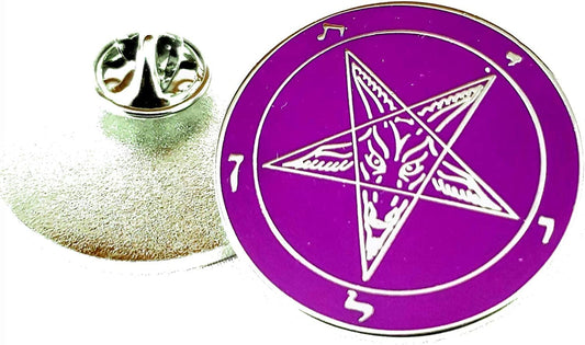 Sigil of Baphomet Church of Satan Lapel Pins Purple