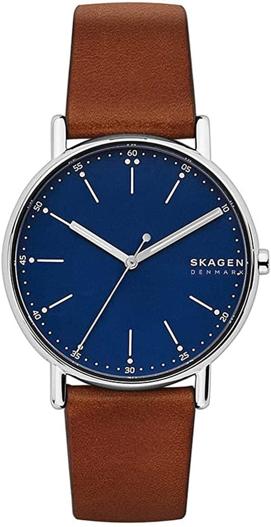Signatur Three-Hand 40Mm Minimalist Watch Brown / Blue