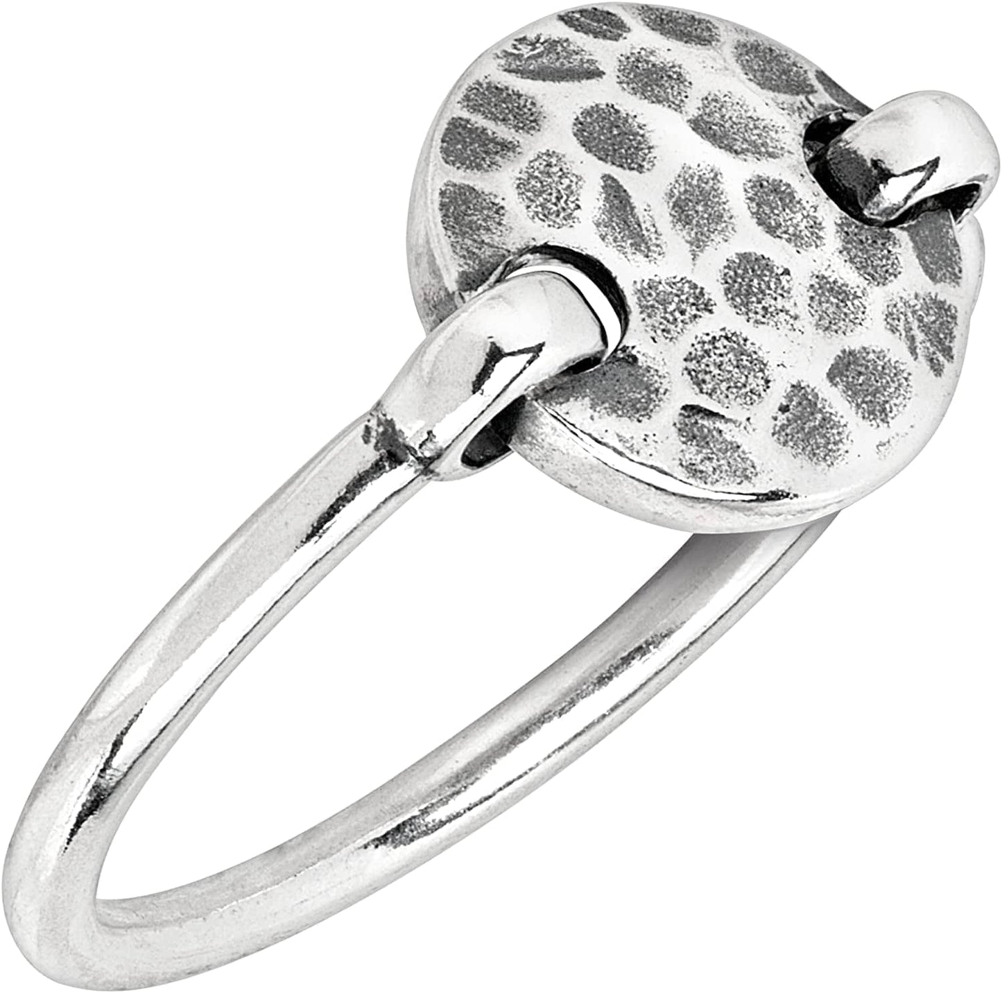 Silpada 'Seychelles' Hammered Disc Floater Ring in Sterling Silver