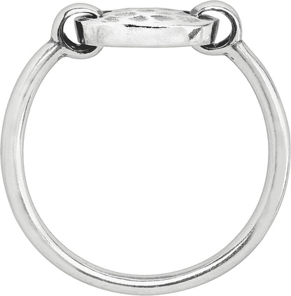 Silpada 'Seychelles' Hammered Disc Floater Ring in Sterling Silver