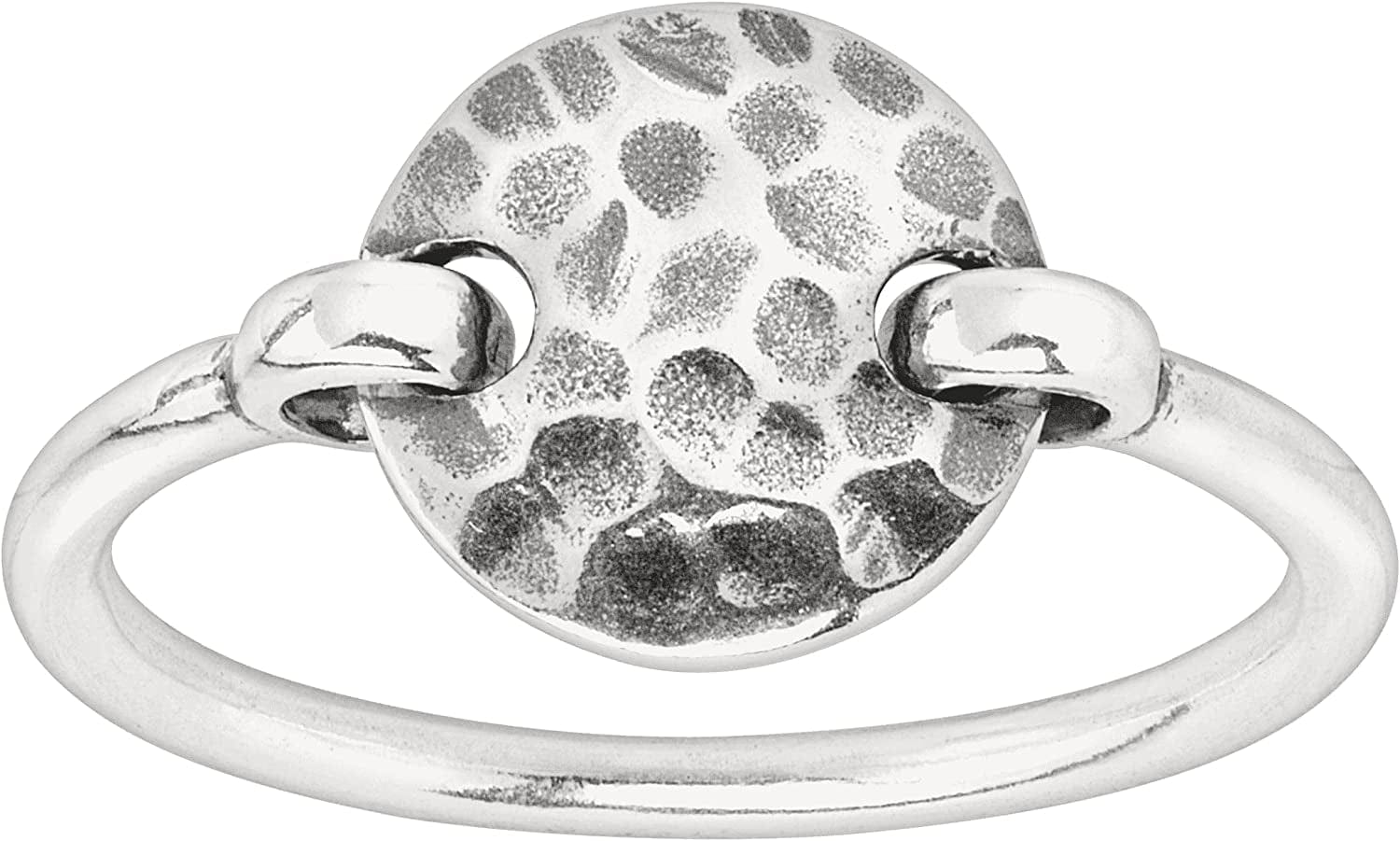 Silpada 'Seychelles' Hammered Disc Floater Ring in Sterling Silver 5