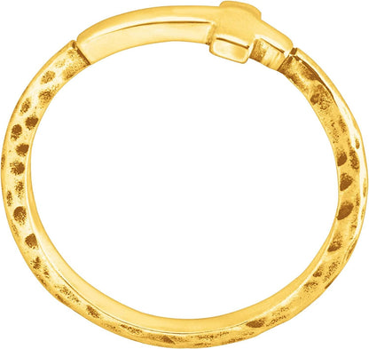 Silpada 'Simplex Cross' Horizontal Cross Textured Ring in Sterling Silver