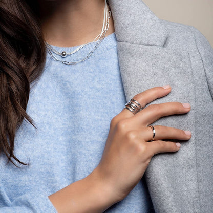 Silpada 'Wrapped Up' Overlapping Textured Band Ring in Sterling Silver