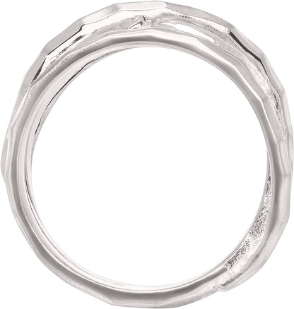 Silpada 'Wrapped Up' Overlapping Textured Band Ring in Sterling Silver