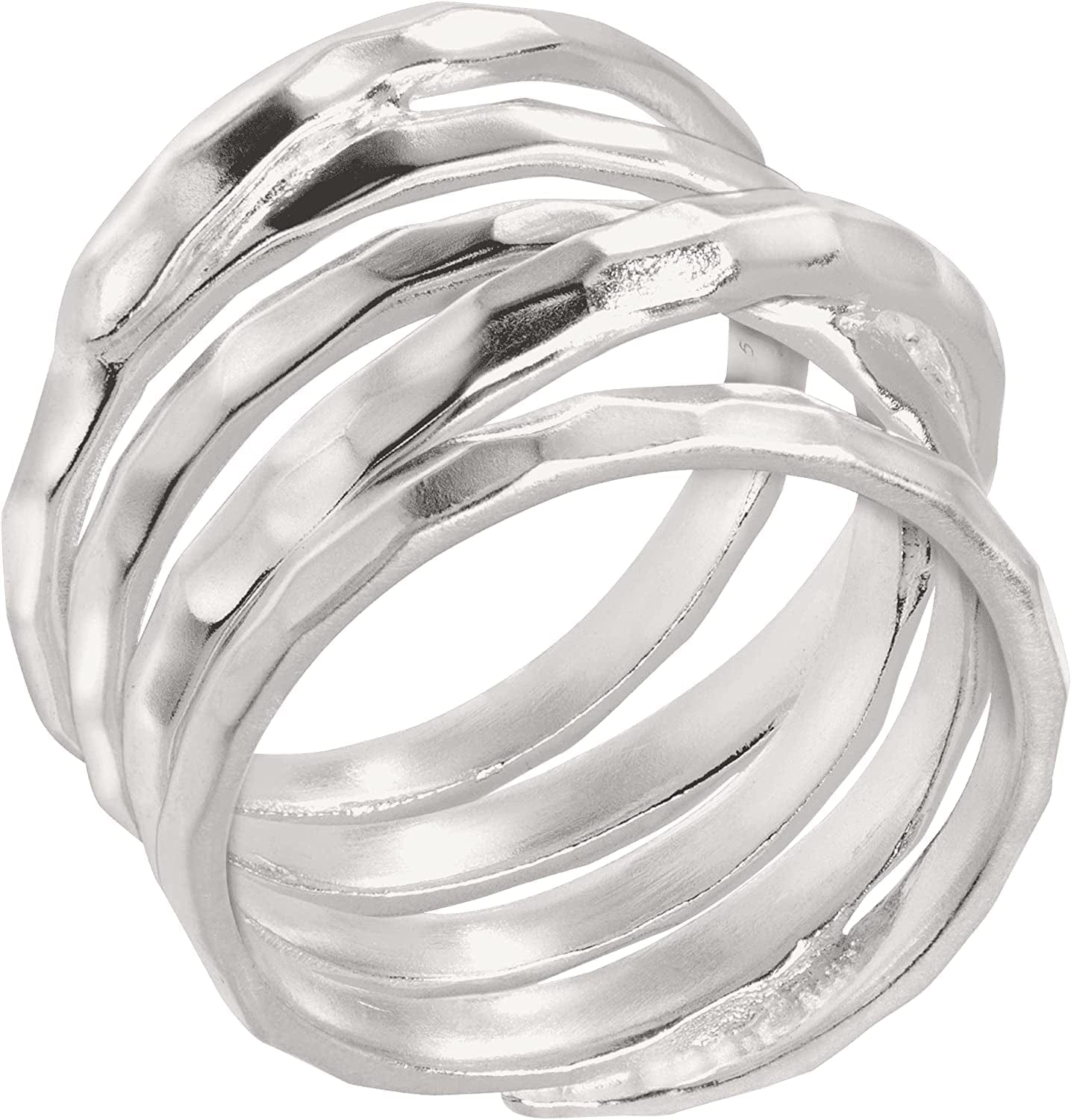 Silpada 'Wrapped Up' Overlapping Textured Band Ring in Sterling Silver