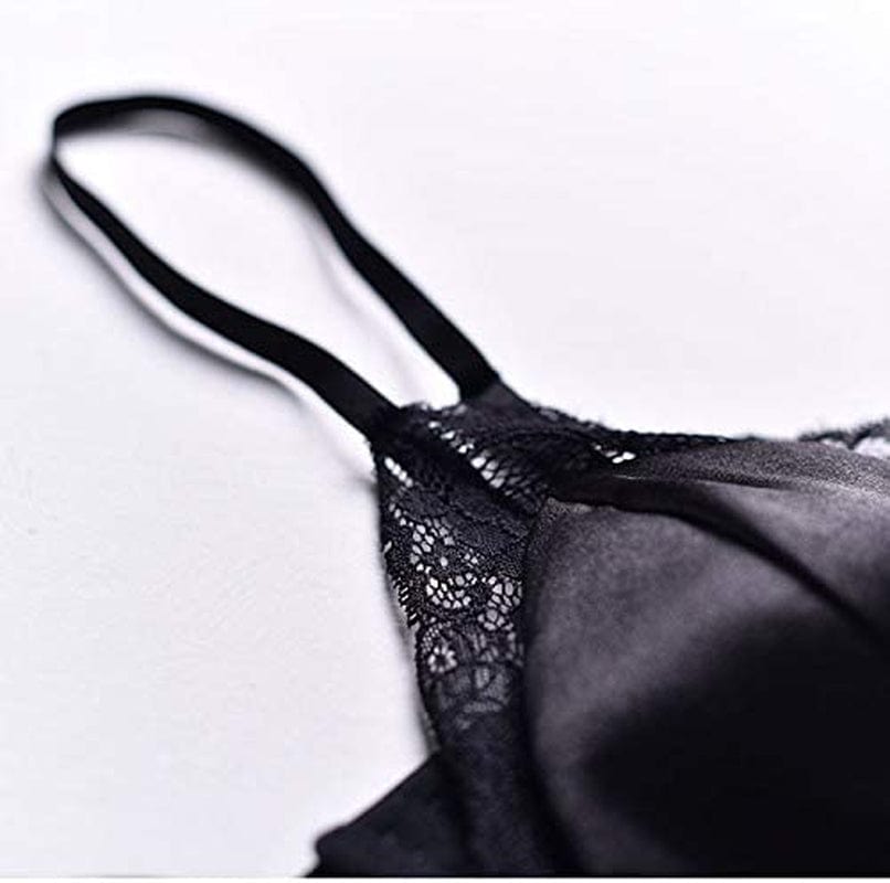 Silriver Women'S Satin Bralette Tops Silk Wirefree Bra Lace Cami Bra with Removable Pads