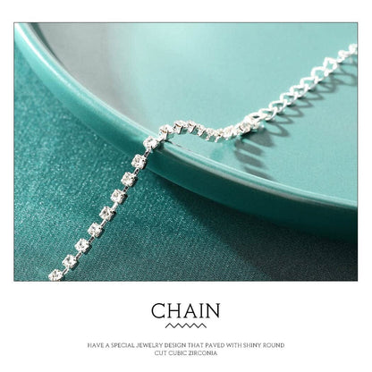 Silver Bride Wedding Jewelry Sets Crystal Bridal Necklace Earrings Set Rhinestone Costume Jewelry Set Prom Choker Necklace for Women and Girls