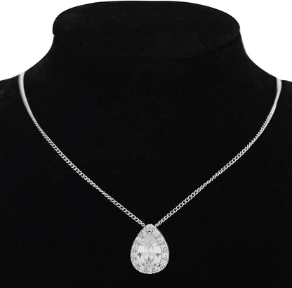 Silver Bridesmaid Necklace Earrings Bracelet Jewelry Gifts Set of 8