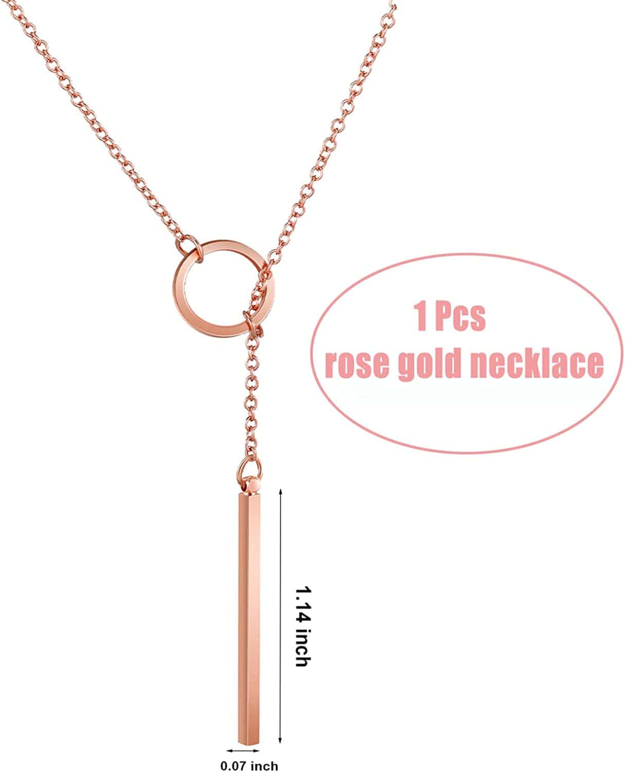 Simple Bar Jewelry Set Vertical Bar Necklace Earrings Adjustable Cuff Bracelet for Women