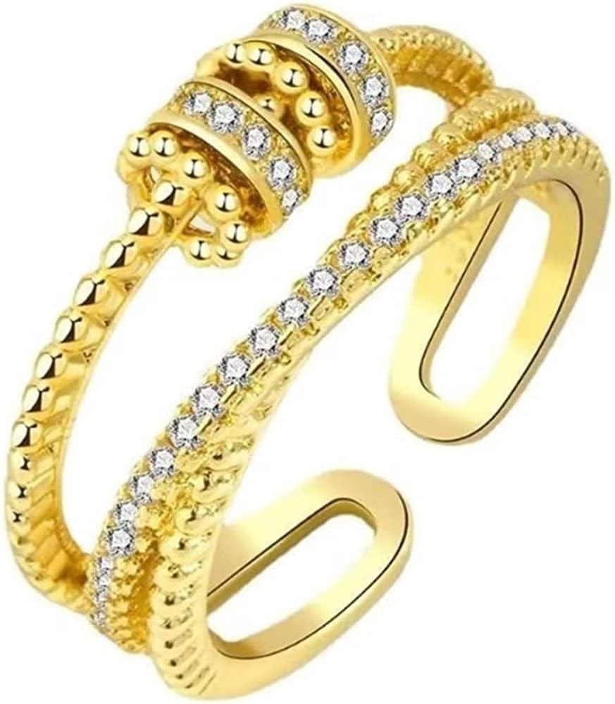 Simple Opening Fashion Personality Four-Leaf Clover Ring Eternal Heart Love Crystal Ring JZ3 / JZ3.