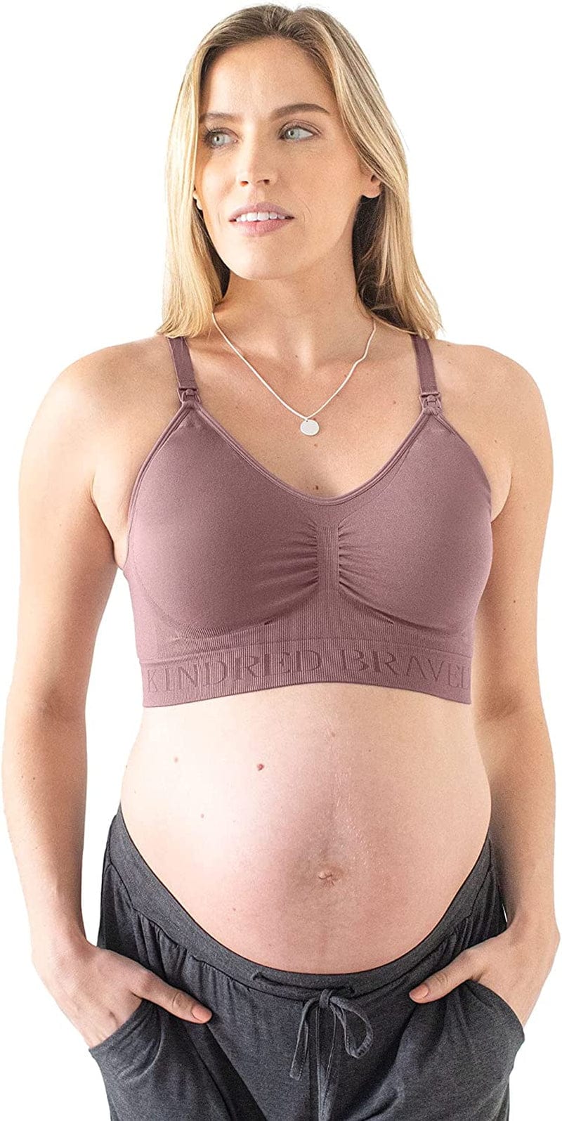 Simply Sublime Seamless Nursing Bra for Breastfeeding | Wireless Maternity Bra Twilight / Regular / X-Large