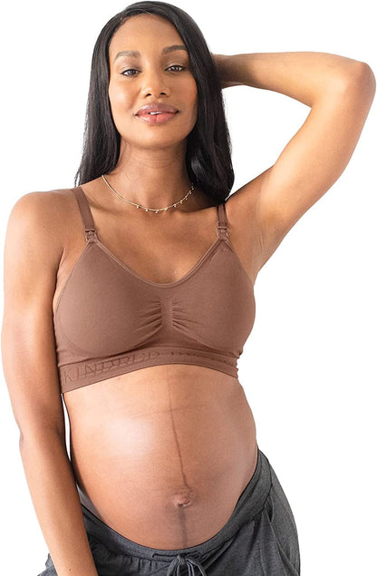 Simply Sublime Seamless Nursing Bra for Breastfeeding | Wireless Maternity Bra Mocha / Regular / Large