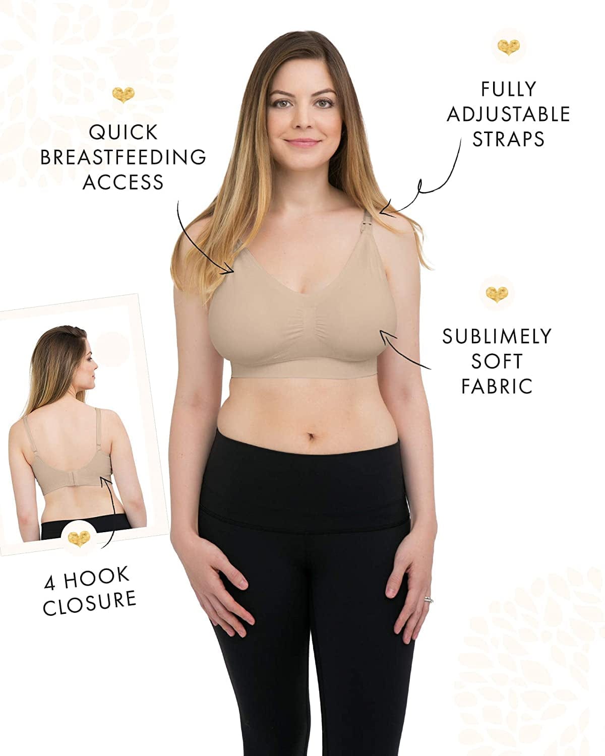 Simply Sublime Seamless Nursing Bra for Breastfeeding | Wireless Maternity Bra