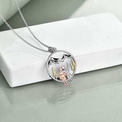 Sister Gifts from Sister Sterling Silver Always My Sister Forever My Friend Heart Pendant Necklace Birtthday Christmas Jewelry Gifts for Best Friend Sister Female Classmates Women (Silver Sister Mountain Necklace)