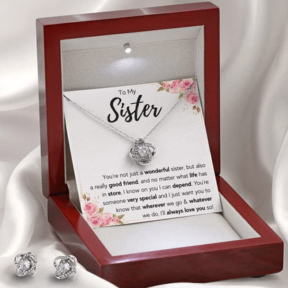 Sisters Gifts from Sister Necklaces for 2 Big Sister and Little Sister Happy Birthday Present for Women Jewelry Best Sister with Message Card and Gift Box