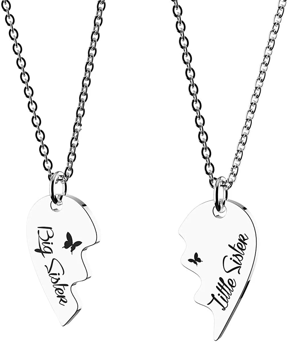 Sisters Necklace Set for 2 3 4,Big Sis Mid Sis Lil Sis Gifts Mom Charms & Pendants Necklace Jewelry Gift for Big Middle Little Sisters Friendship Gifts,Christmas Birthday Gift for Daughter Sister Best Friends. 1_2-big-little sisters