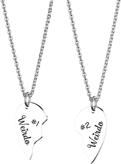 Sisters Necklace Set for 2 3 4,Big Sis Mid Sis Lil Sis Gifts Mom Charms & Pendants Necklace Jewelry Gift for Big Middle Little Sisters Friendship Gifts,Christmas Birthday Gift for Daughter Sister Best Friends. Weirdo_neck_2