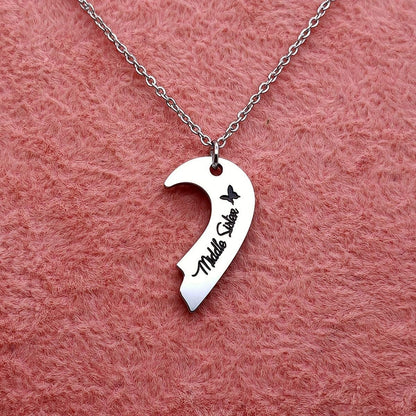 Sisters Necklace Set for 2 3 4,Big Sis Mid Sis Lil Sis Gifts Mom Charms & Pendants Necklace Jewelry Gift for Big Middle Little Sisters Friendship Gifts,Christmas Birthday Gift for Daughter Sister Best Friends.
