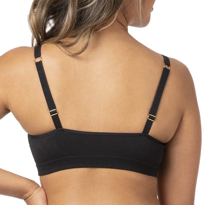 Skinny Strap Seamless Bralette, Ribbed Bralette and Thin Strap Bra. Strappy Bralettes for Women, Wireless Bras