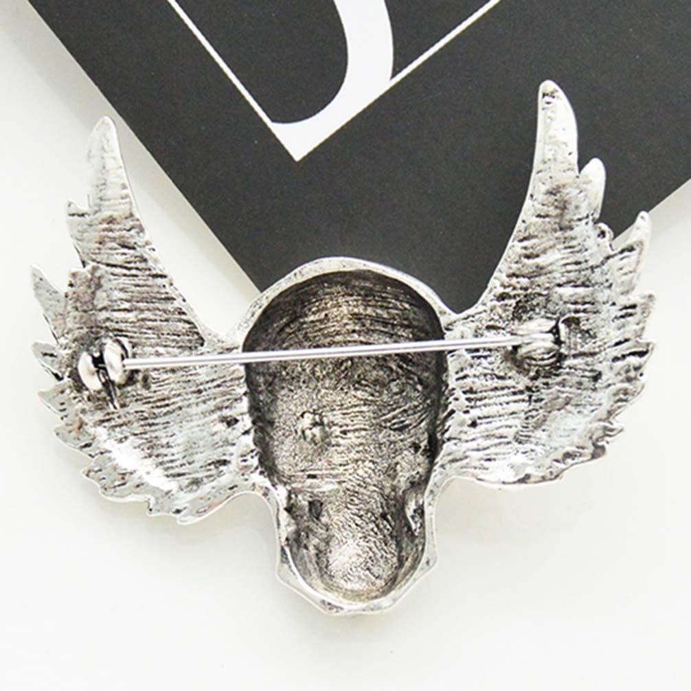 Skull Bone Brooch Lapel Pin Punk Style Gothic Skeleton Breastpin Brooch Pin for Halloween Party Costume Accessories