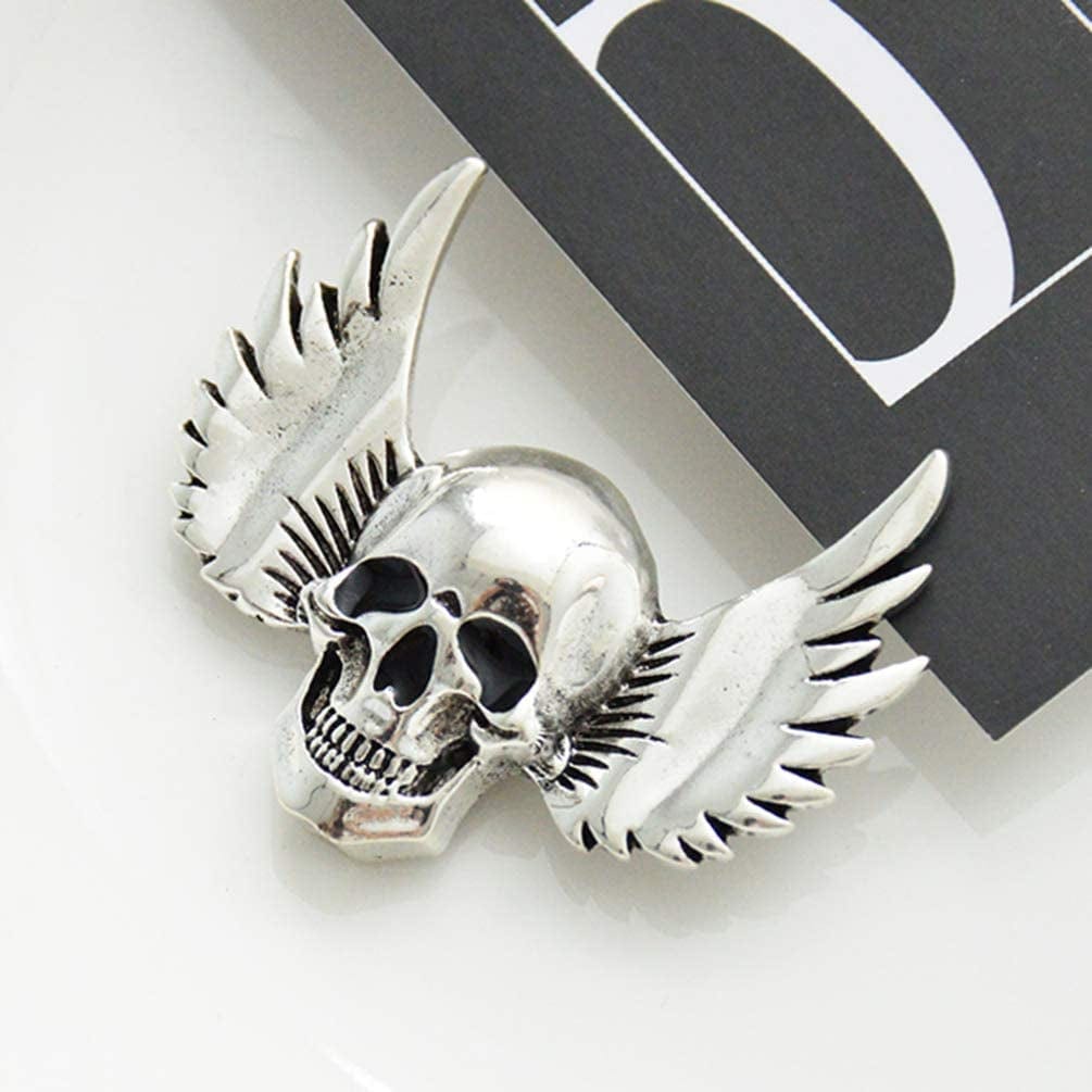 Skull Bone Brooch Lapel Pin Punk Style Gothic Skeleton Breastpin Brooch Pin for Halloween Party Costume Accessories