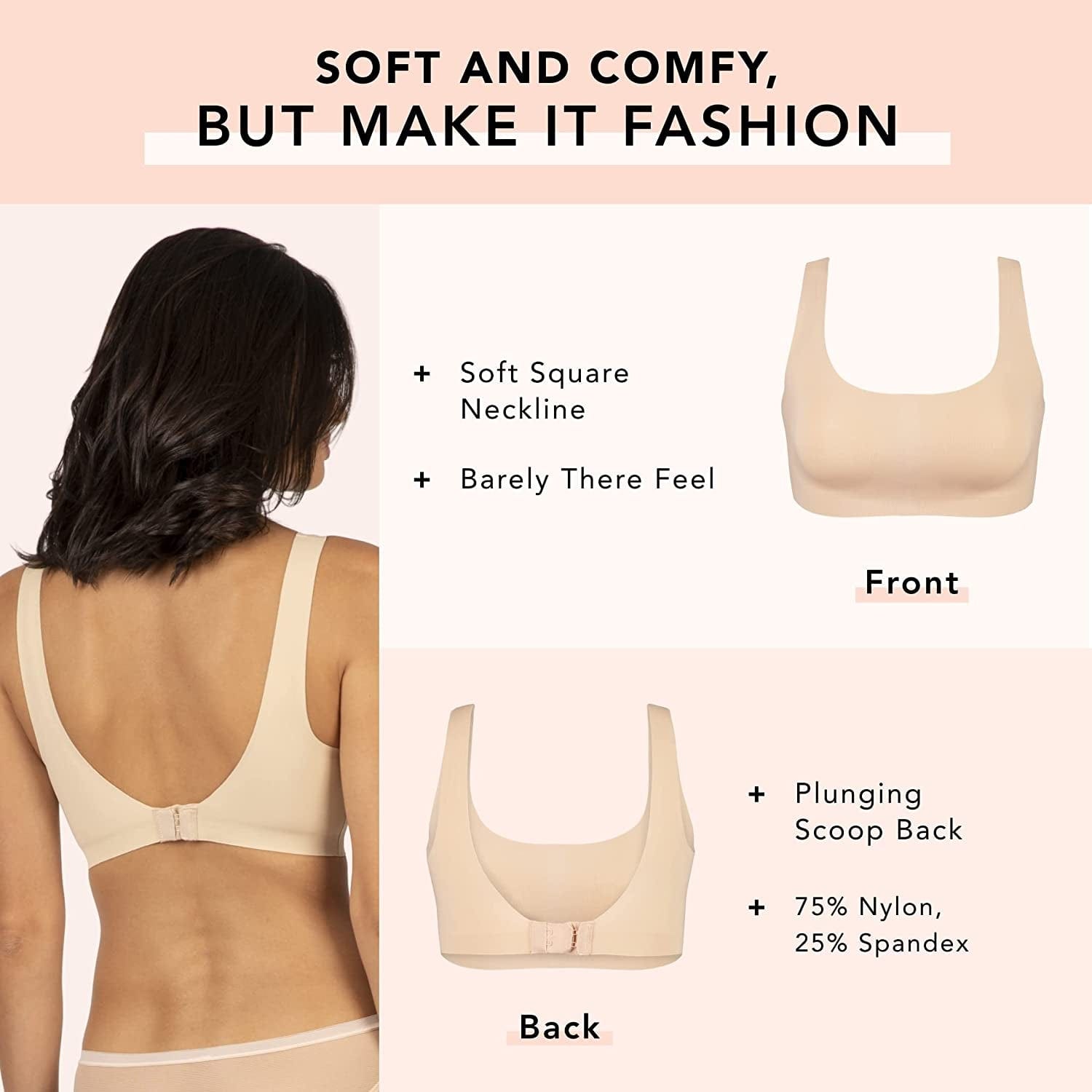 Sleek Scoop Bralette, Seamless Bras for Women, No Show Bra, Seamless Bra, Comfortable Bras for Women, Padded Bralette
