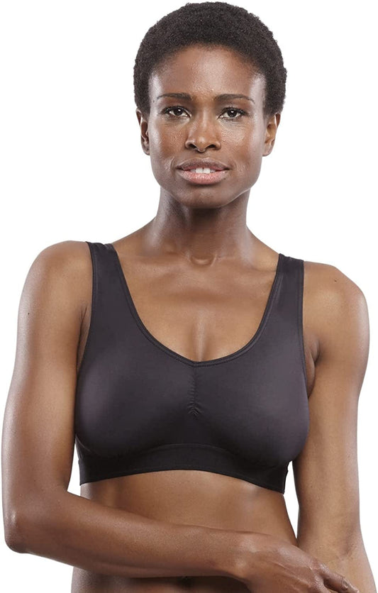 Slip-On Wireless Comfort Sleep Bra for Women Black / 40