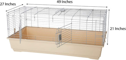 Small Animal Cage Habitat with Accessories - 49 X 27 X 21 Inches, Jumbo
