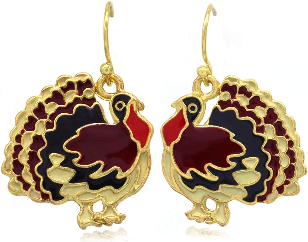 Small Cute Happy Halloween Fall Thanksgiving Pumpkins Pierced Earrings Jewelry Turkey