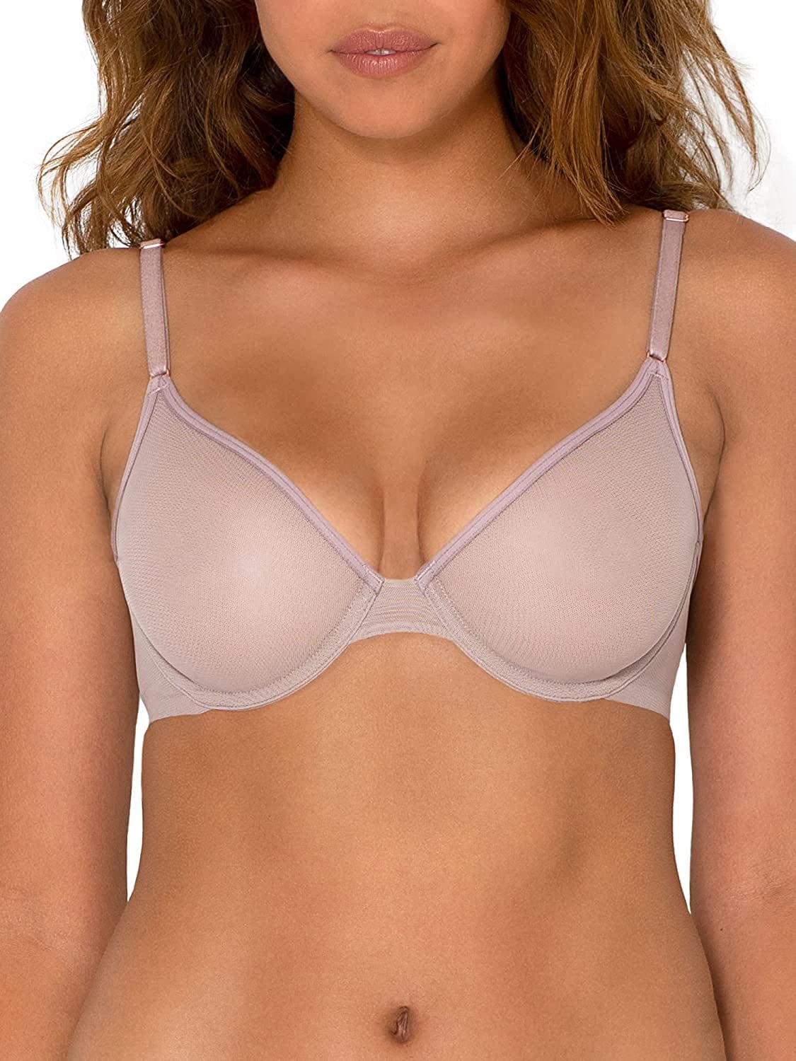 Smart & Sexy Women'S Sheer Mesh Demi Underwire Bra Bark (Mesh) / Standard / 34DDD