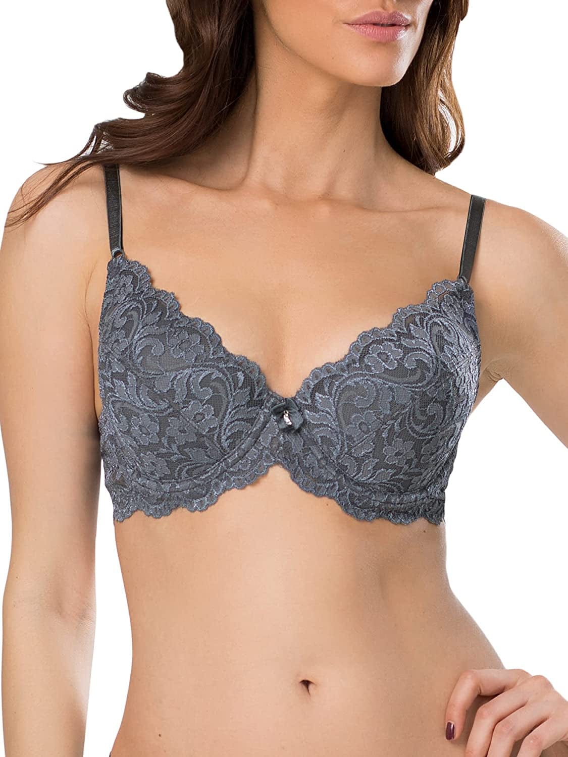 Smart & Sexy Women'S Signature Lace Push-Up Bra Anthracite / Standard / 36A
