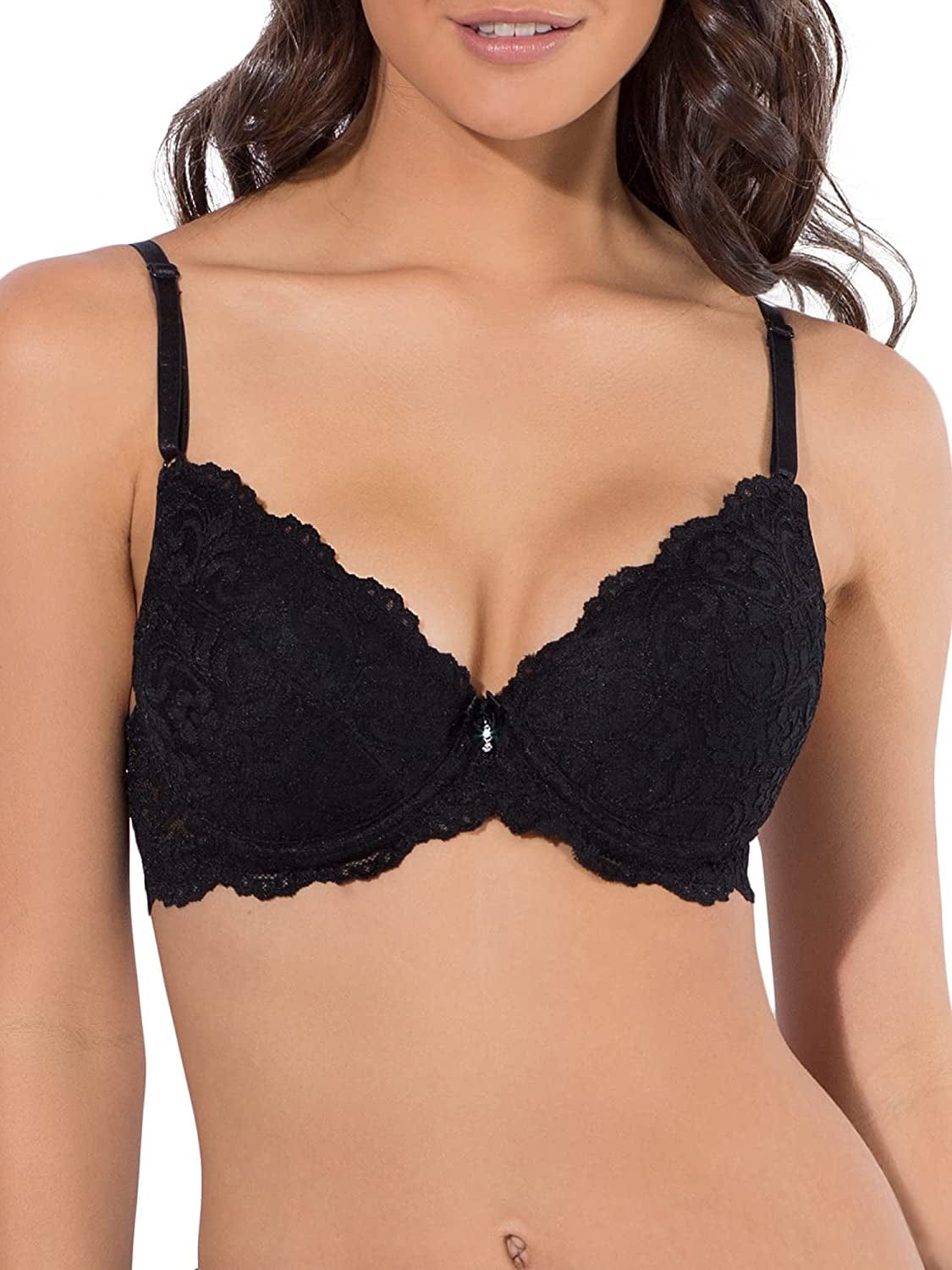 Smart & Sexy Women'S Signature Lace Push-Up Bra Black Hue / Standard / 34A