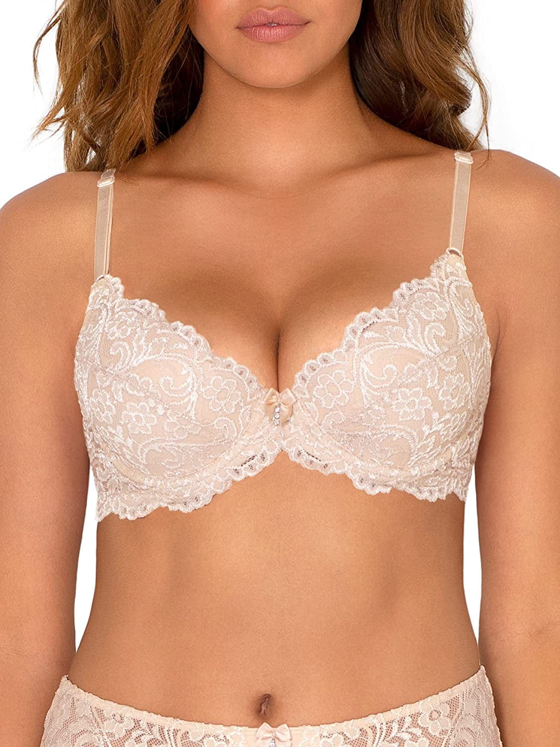 Smart & Sexy Women'S Signature Lace Push-Up Bra In the Buff / Standard / 34B